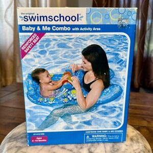 Swimming School Baby & Me Combo Swim Float 6-18 Reinforced Safety Seat Play POOL
